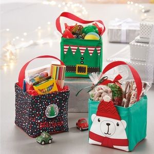 Thirty One Polar Bear Littles Carry All Caddy, Christmas mini tote, EUC